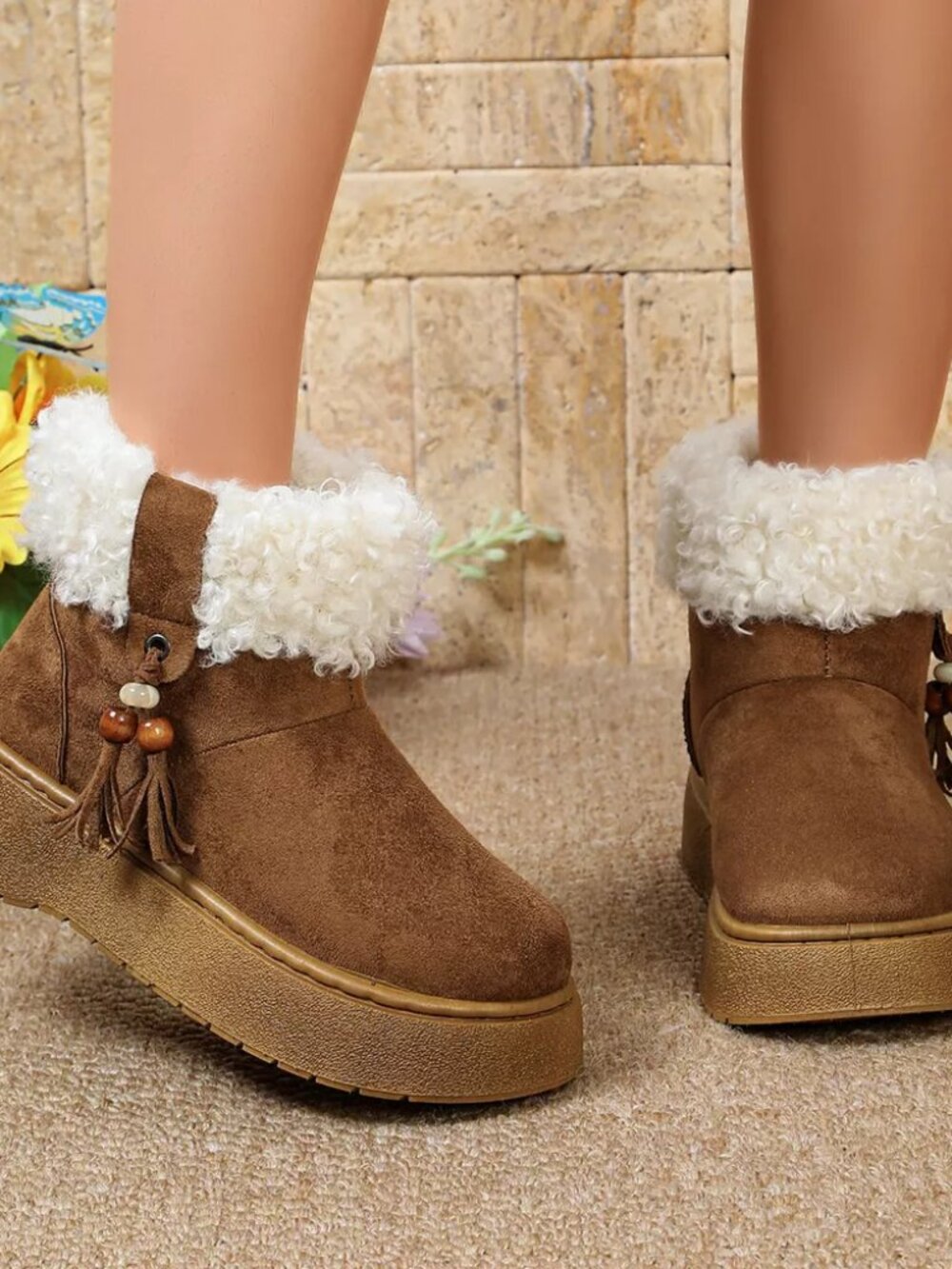 Round Toe Platform Boots